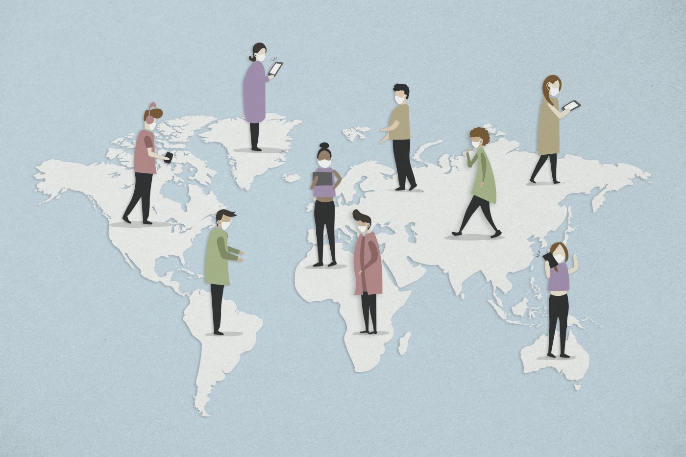 Banner for Lessons for Democracy article illustrating the map of the world. 